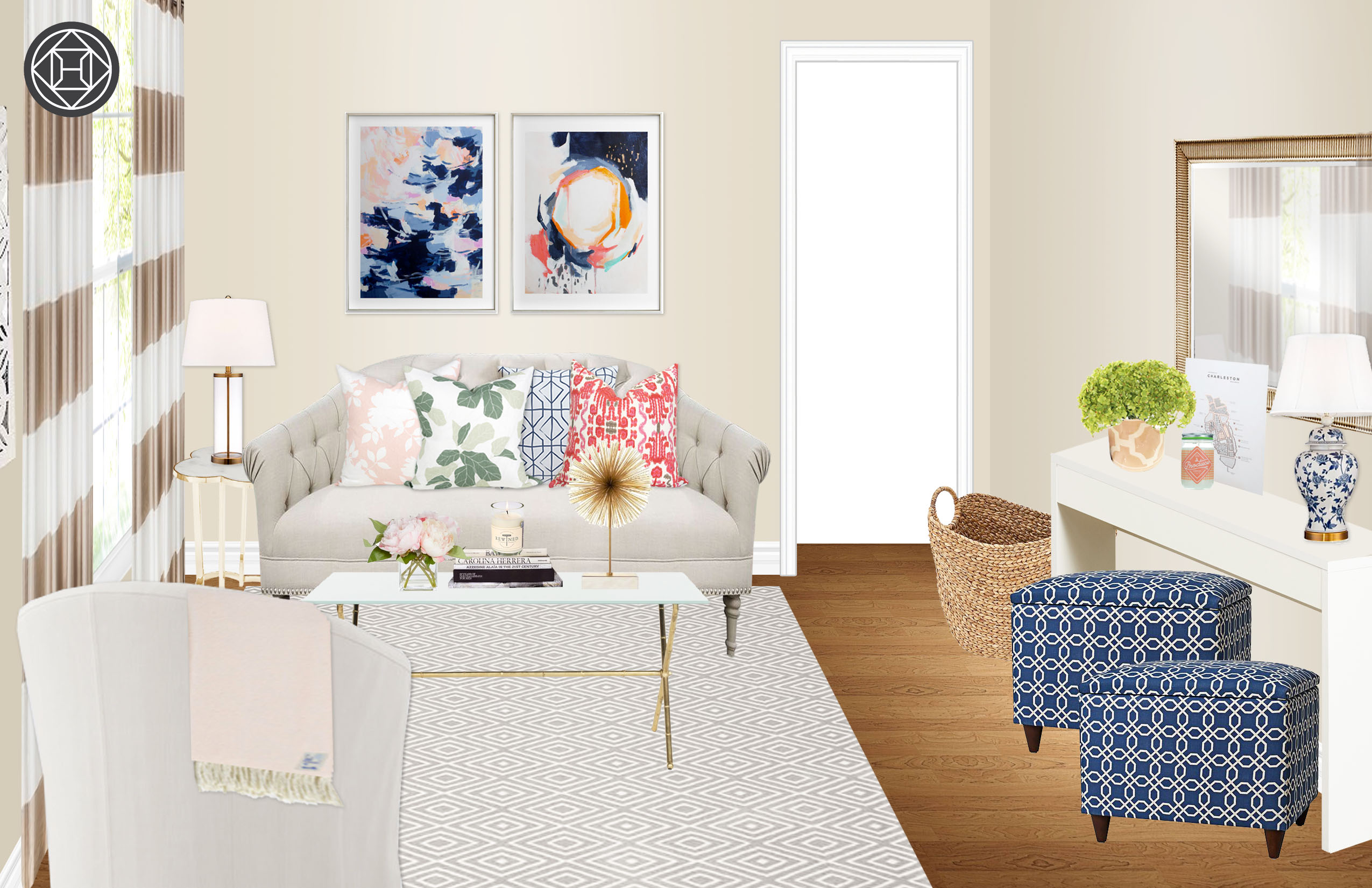 havenly blogger living room 